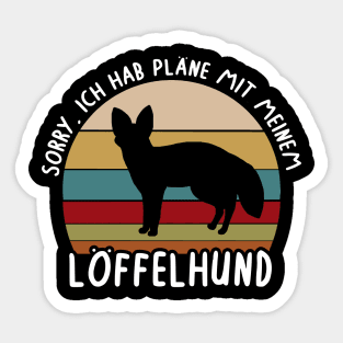 Pläne mit Löffelhund Savanne Design Geschenk Sticker